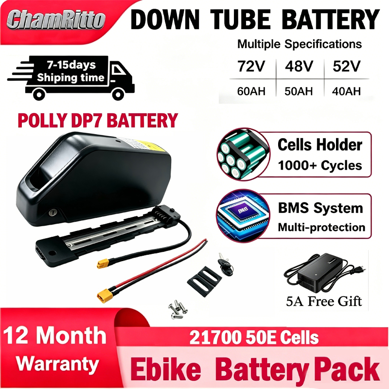 72V 50Ah 21700 Lithium Battery - E bike cham-rider 36v 48v 52v