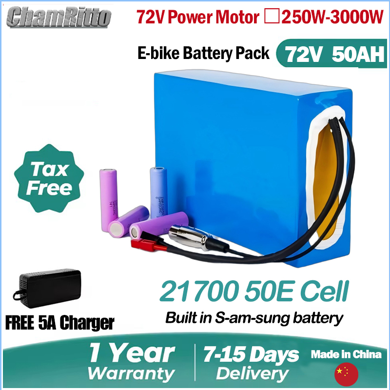 72V 50Ah 21700 Lithium Battery - 72V 20ah 30ah 40ah 50ah Elektrische