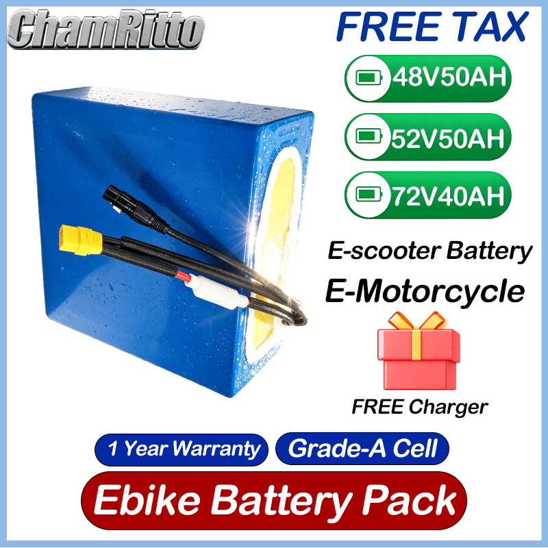 48V 52V 30ah 50ah Electric bik - 72V 50Ah 21700 Lithium Battery ulasan dan harga
