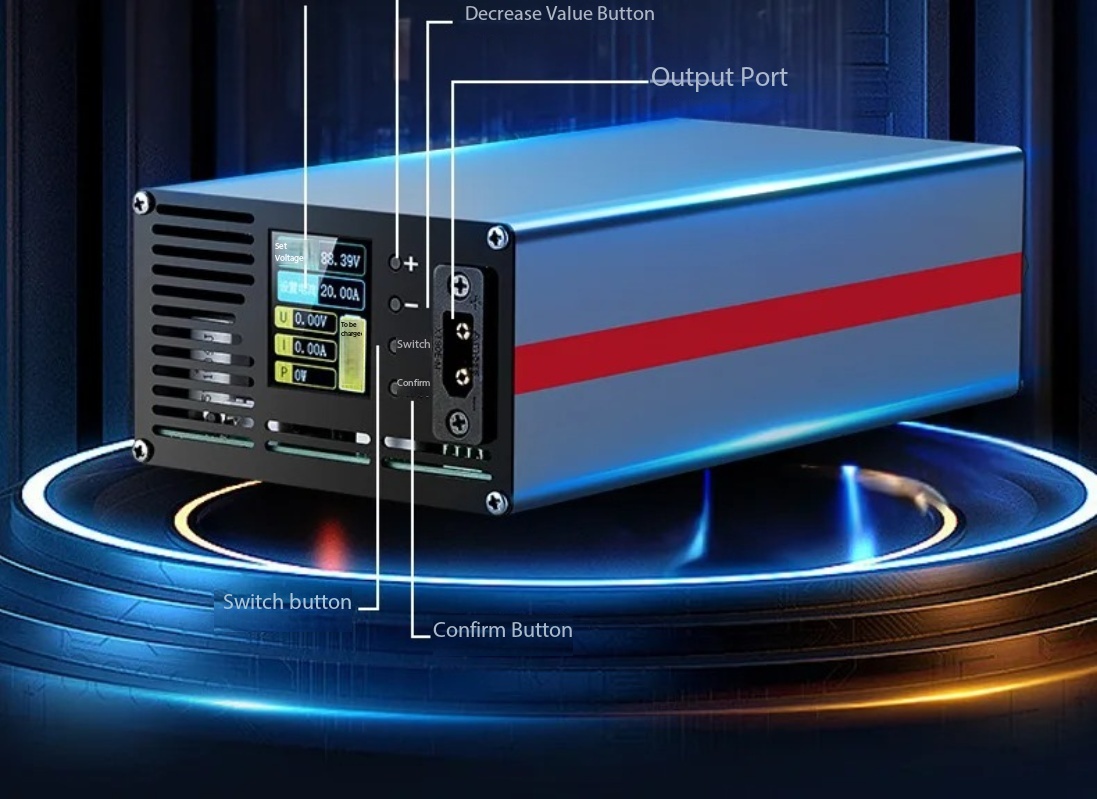 Smart Adjustable Voltage Lithi - 72V 15A Fast Charger ulasan dan harga