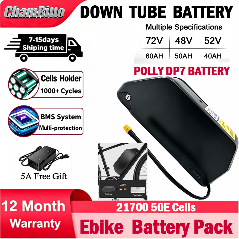 E bike cham-rider 36v 48v 52v  - 72V 50Ah 21700 Lithium Battery ulasan dan harga