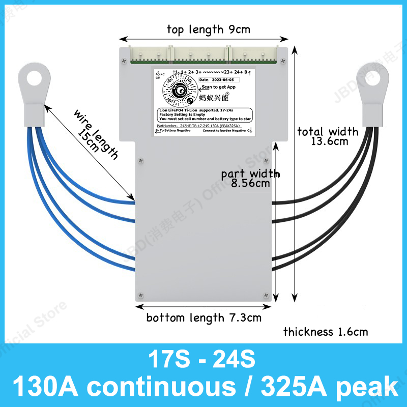 ANT BMS 17S to 24S 850A 300A 1 - 84V 50A Smart Bms Bluetooth ulasan dan harga