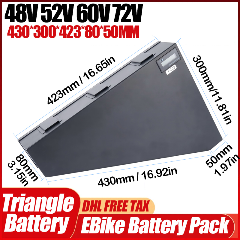 Electric Bicycle 36v 48v 52v 2 - 72V 50Ah 21700 Lithium Battery ulasan dan harga